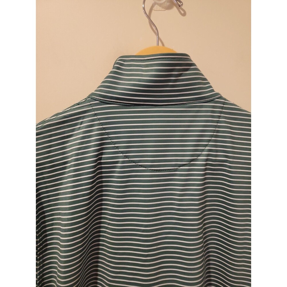 NEW Chalktalk Sports Mens S Green Stripe 1/4 Zip Pullover New Caanan Winter Club - Picture 6 of 6